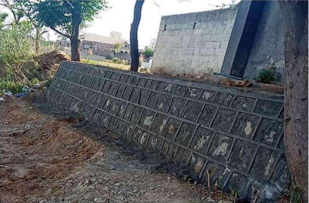 Construction of Street Retaning Wall at Arungzaib Khan House at Kallar Syedan Rawalpindi